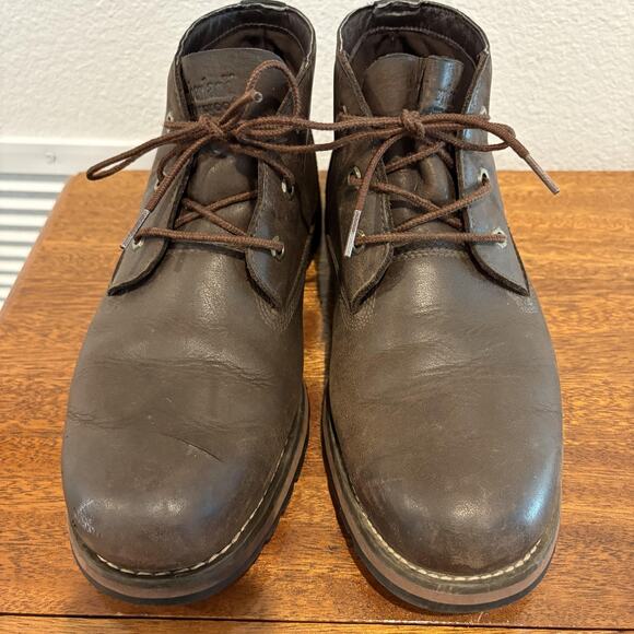 Timberland Boots Mens Size 10.5 Brown Leather Chukka Ortholite Gripstick READ - Picture 2 of 12